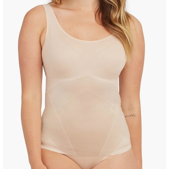 Spanx Thinstincts® 2.0 Tank Champagne Beige Nude Shapewear Tank Top NWT